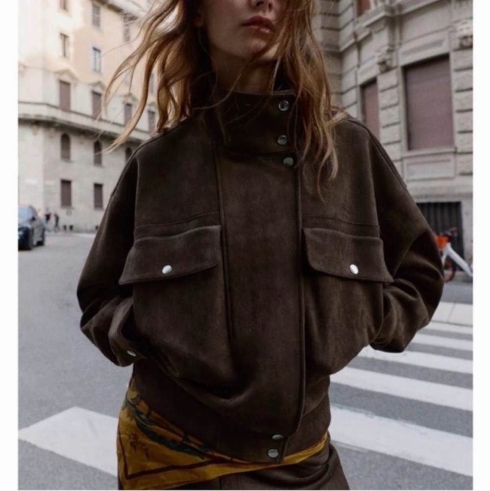 Zara Brown Utility Jacket - Picture 12 of 16